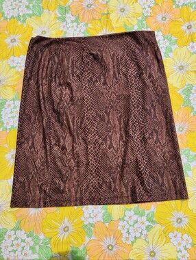 Snakeskin Pattern Mini Skirt Size 18